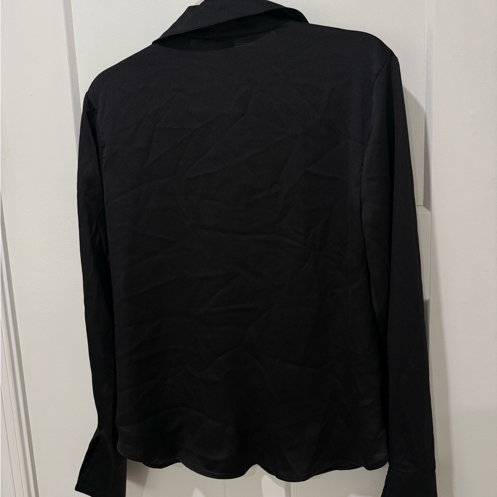 Target Black Tie-Front Women's Blouse - Picture 3 of 3